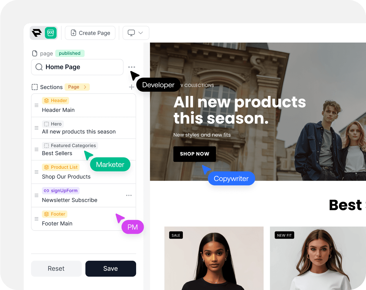 Pack customizer interface