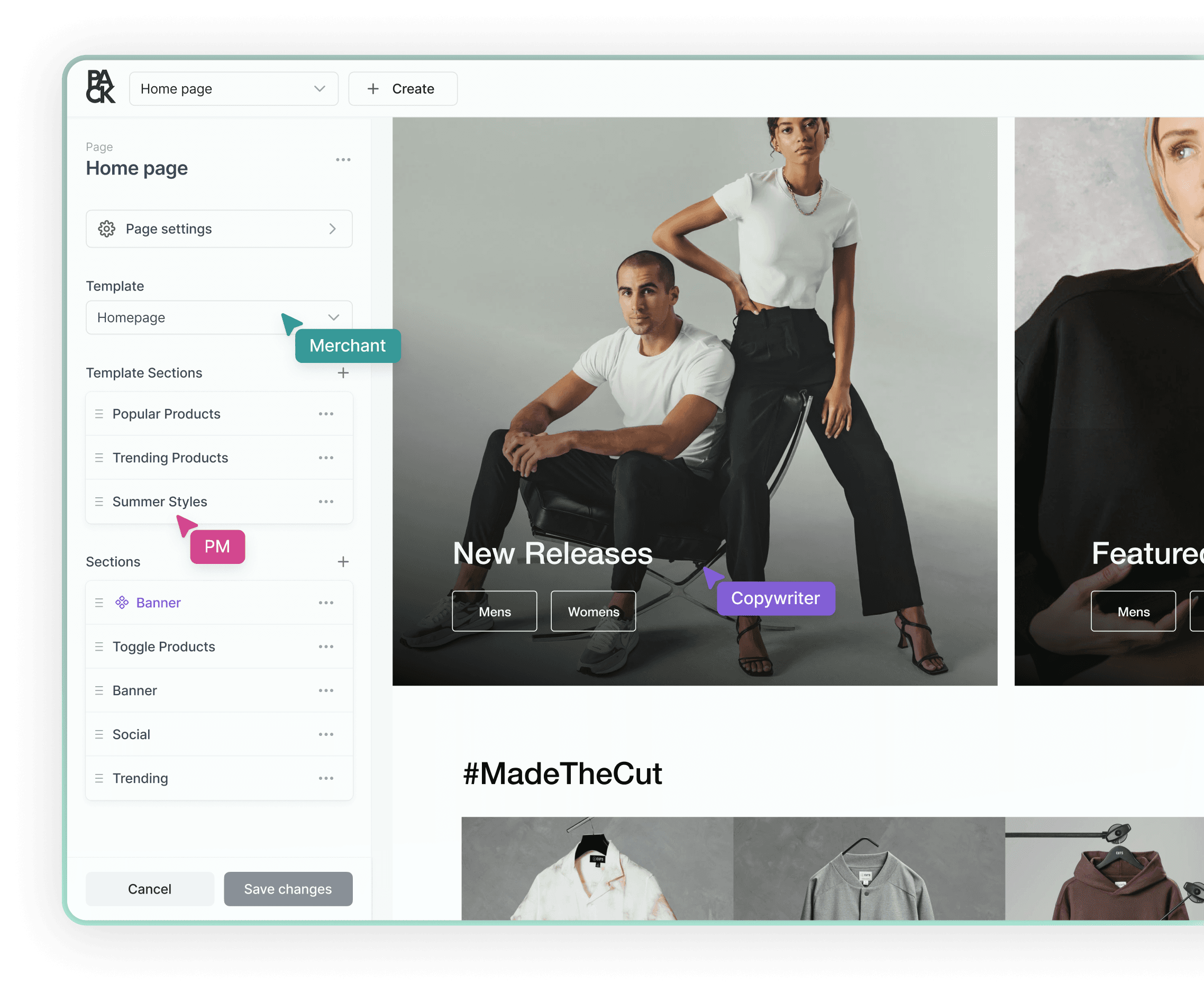 Pack for merchants