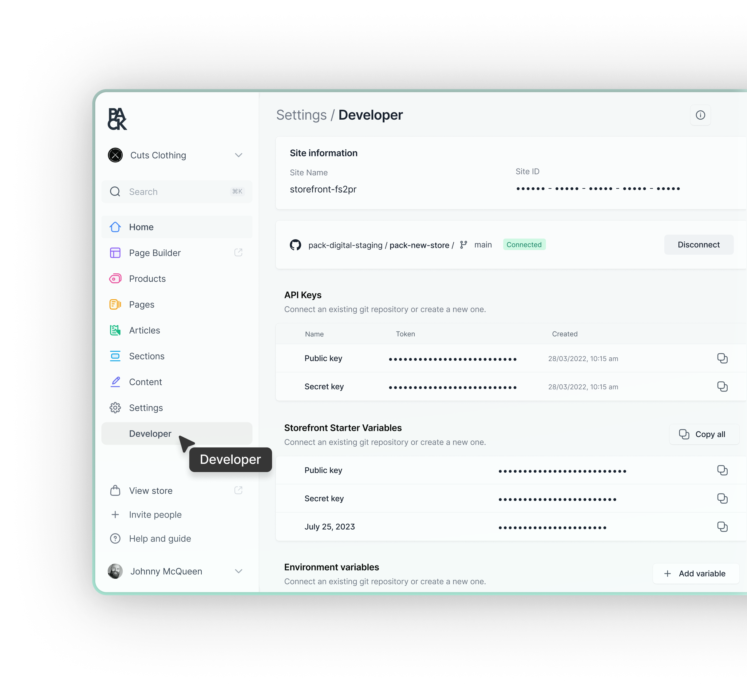 Pack Developer Tools