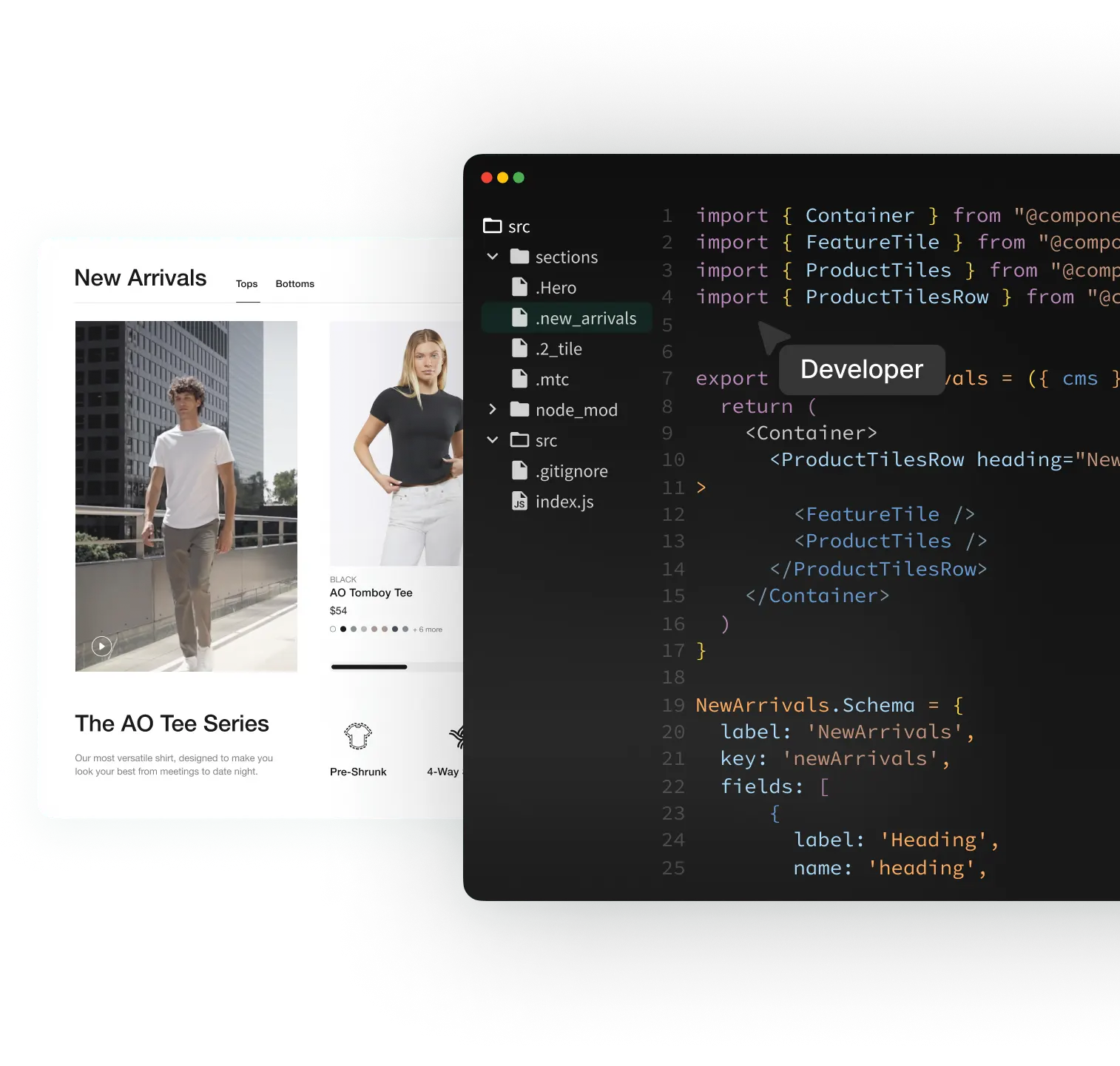 React-based front end