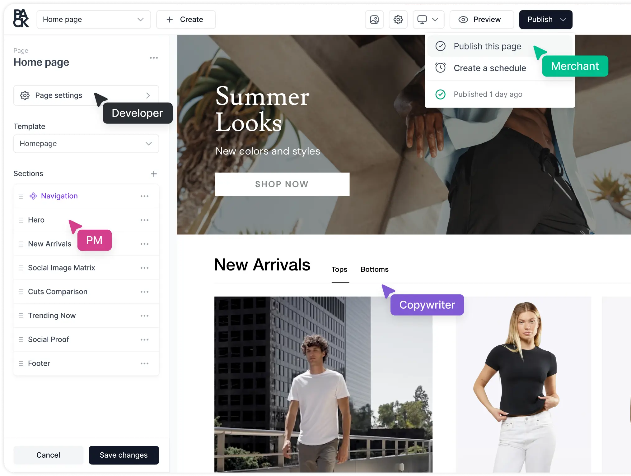 Ecommerce teams in Pack